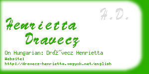 henrietta dravecz business card